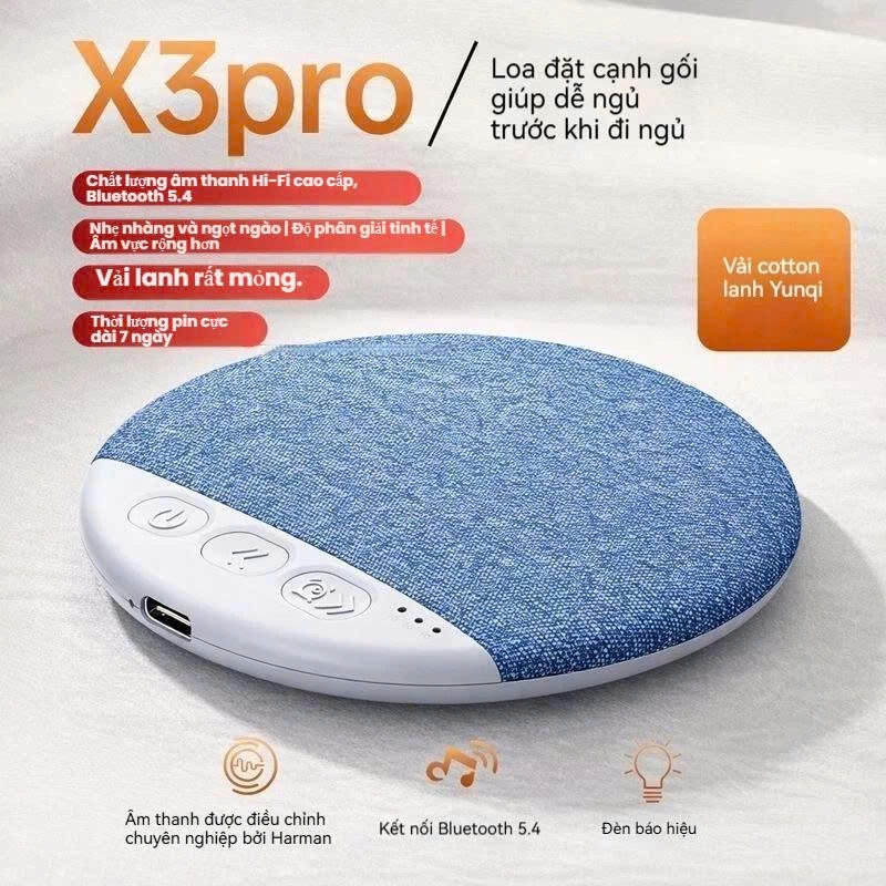 Loa Bluetooth 5.4 hỗ trợ giấc ngủ mini X3 Pro màu Pastel âm thanh thư giãn đặt cạnh giường tiện lợi