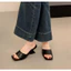 Dép nữ thời trang mũi vuông đế cách điệu (cao 7cm)