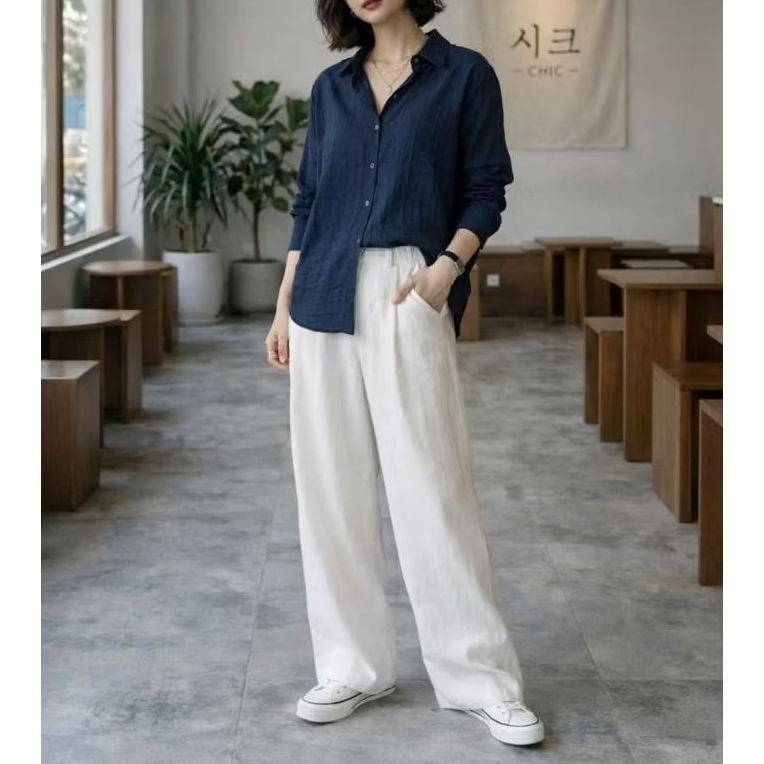(BomoHouse) Áo sơmi tơ lụa xuất Hàn bigsize - dư xịn