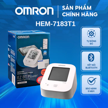 Máy đo huyết áp bắp tay OMRON HEM-7183T1 - Đo tự động, kết nối Bluetooth, thương hiệu Nhật Bản