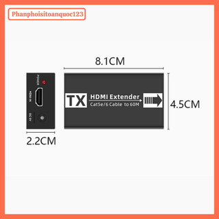 Bộ Nối Dài HDMI Qua Cáp Mạng LAN FB 60M – HDMI Extender 60M Full HD 1080P Kèm Nguồn
