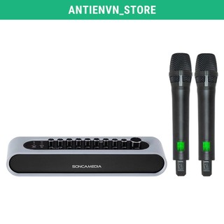 Mic ACNOS Mi36 Vang số chỉnh cơ tích hợp bluetooth & Micro không dây UHF - SONCAMEDIA Mi36