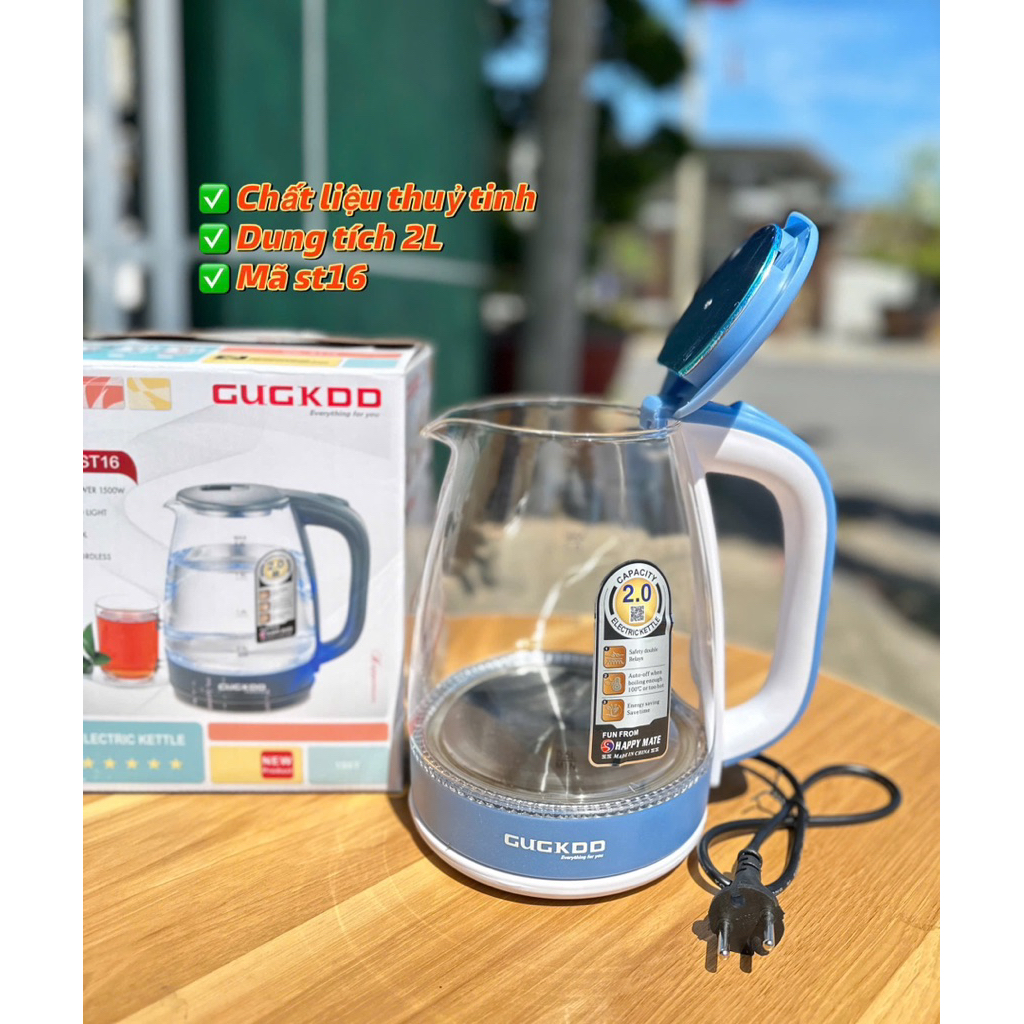 ẤM SIÊU TỐC CUCKOO THUỶ TINH 2L5