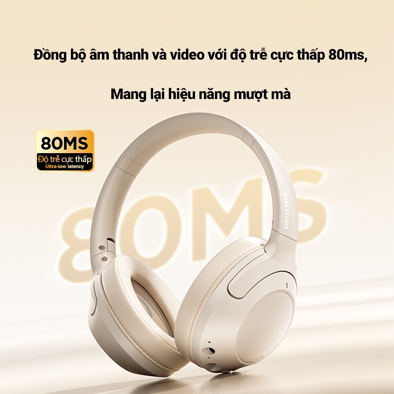 Tai nghe chụp tai Philips TAH2020 Bluetooth 5.4, độ trễ thấp 80ms, hiệu ứng âm thanh nổi 3D | BigBuy360 - bigbuy360.vn