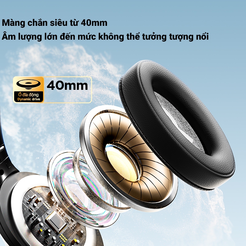 Tai nghe chụp tai Philips TAH2020 Bluetooth 5.4, độ trễ thấp 80ms, hiệu ứng âm thanh nổi 3D | BigBuy360 - bigbuy360.vn