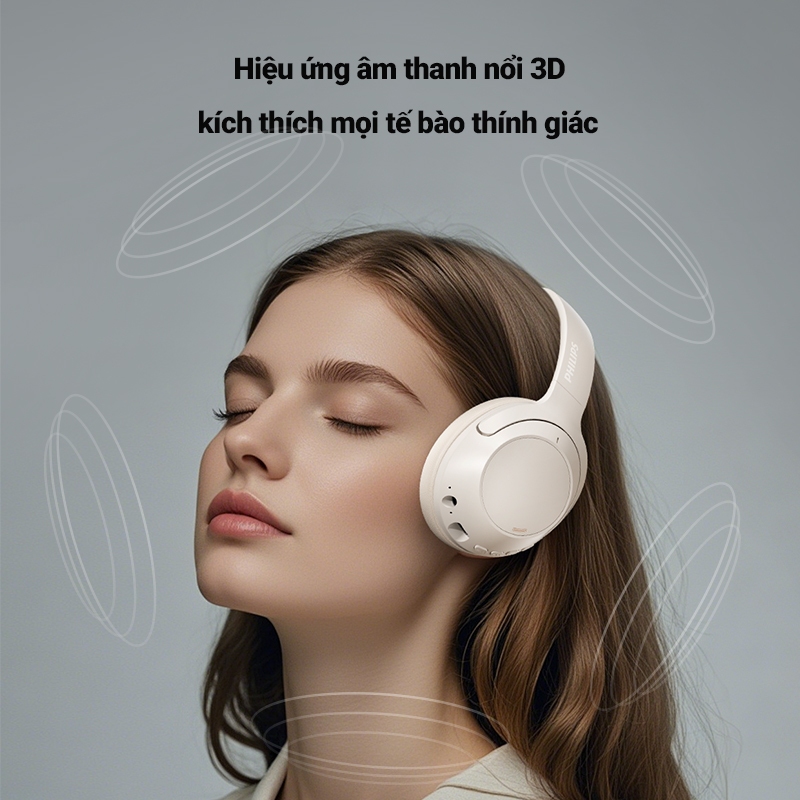 Tai nghe chụp tai Philips TAH2020 Bluetooth 5.4, độ trễ thấp 80ms, hiệu ứng âm thanh nổi 3D | BigBuy360 - bigbuy360.vn