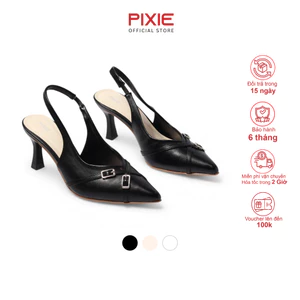 Giày Slingback Gót 7 Phân Phối Khoá Chéo Pixie H395