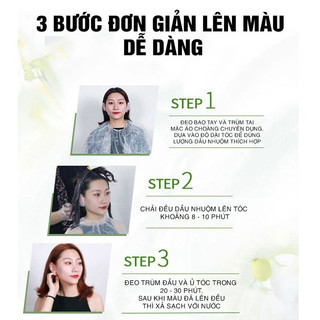 [ QUÀ TẶNG ] Dầu gội nhuộm tóc màu ngẫu nhiên chiết xuất từ thiên nhiên 400ml và Oxi nhuộm tóc