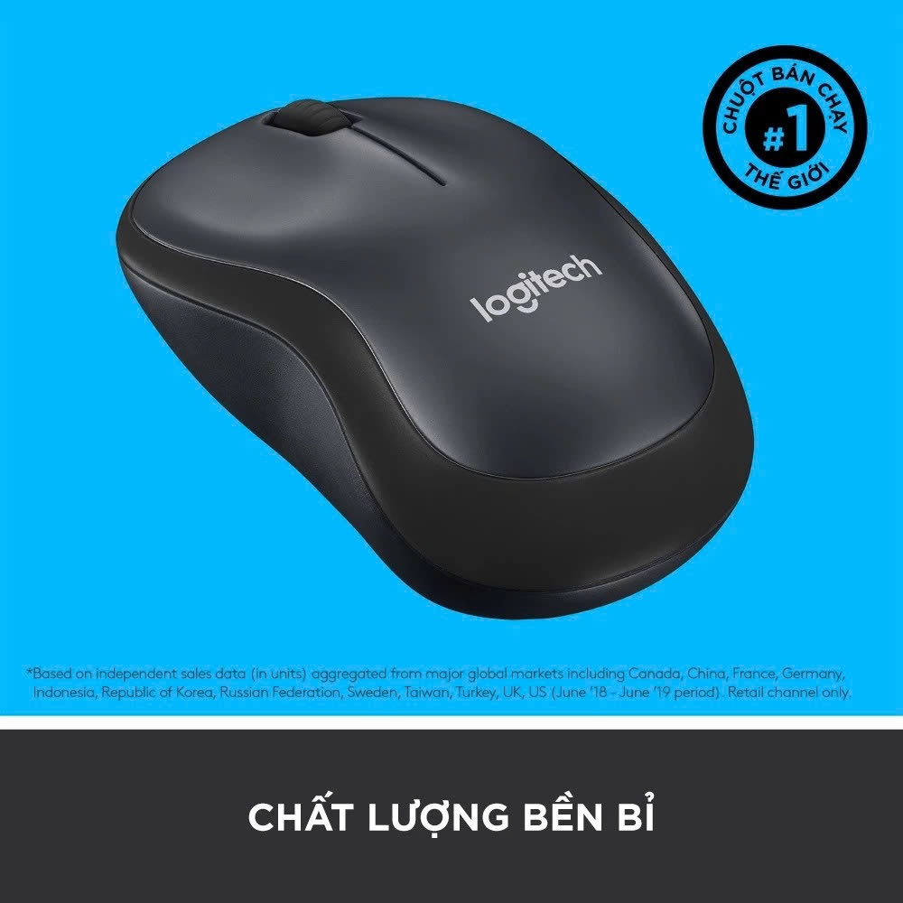 Chuột Không Dây Logitech M220, Chuột Máy Tính Silent Click Êm Pin Lâu Tặng Kèm Pin Và Lót Chuột HALU TECH