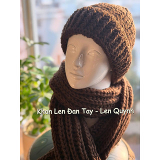 Mũ len móc tay  - Mũ len cho sư thầy - Mũ len cho người lớn tuổi kiểu dáng đơn giản nhưng đẹp và ấm áp. Quà tặng ý nghĩa
