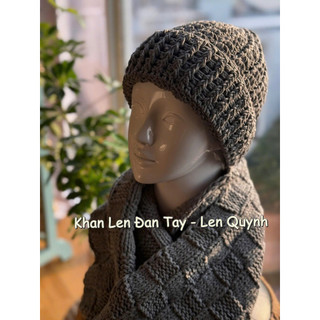 Mũ len móc tay  - Mũ len cho sư thầy - Mũ len cho người lớn tuổi kiểu dáng đơn giản nhưng đẹp và ấm áp. Quà tặng ý nghĩa