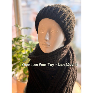 Mũ len móc tay  - Mũ len cho sư thầy - Mũ len cho người lớn tuổi kiểu dáng đơn giản nhưng đẹp và ấm áp. Quà tặng ý nghĩa