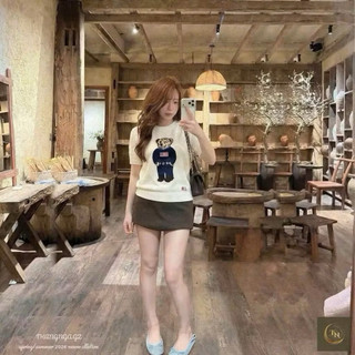 LT - Áo len gấu tay cộc, len knit chất mềm free size, kiểu bo gấu vintaget 1617