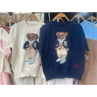 LT - Áo len gấu tay cộc, len knit chất mềm free size, kiểu bo gấu vintaget 1617