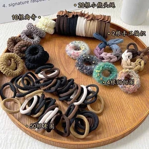 SET 136 DÂY BUỘC TÓC NHIỄU MẪU DỄ THƯƠNG