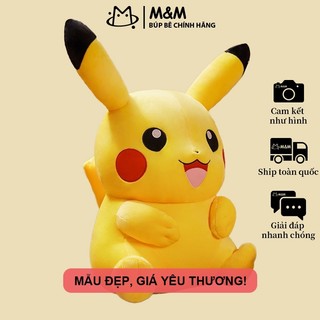 Gấu bông Pikachu Pokemon Ngồi cao cấp