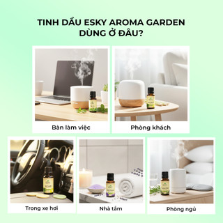 Tinh Dầu Sả Chanh Nguyên Chất ESKY AROMA GARDEN Sạch Thoáng, Khử Mùi, Đuổi Muỗi 10ml 20ml