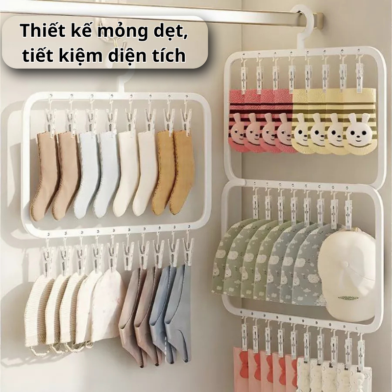 Móc Treo Quần Áo Trẻ Em , Móc Trùm Treo Đồ Cho Bé Treo Khăn Tất Bao Tay Bao Chân Mũ Cho Bé TitiHome