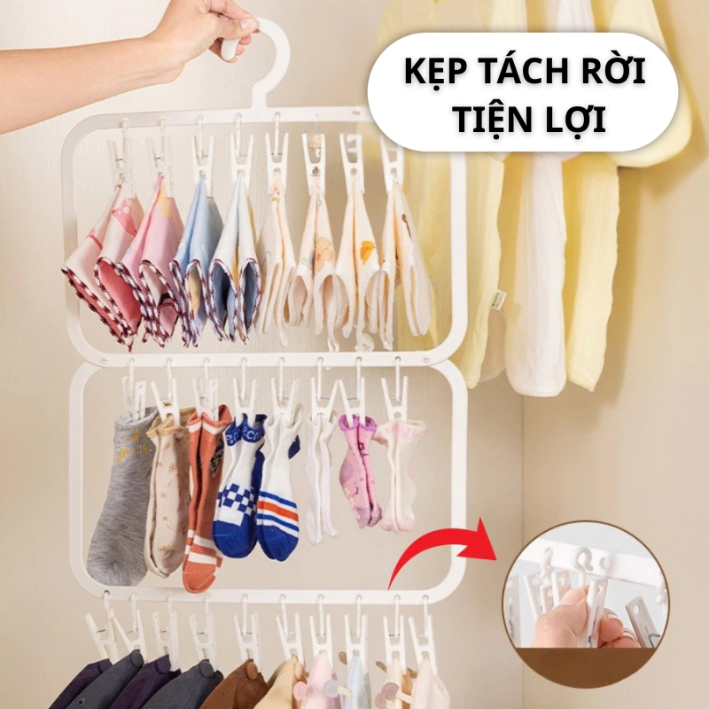 Móc Treo Quần Áo Trẻ Em , Móc Trùm Treo Đồ Cho Bé Treo Khăn Tất Bao Tay Bao Chân Mũ Cho Bé TitiHome