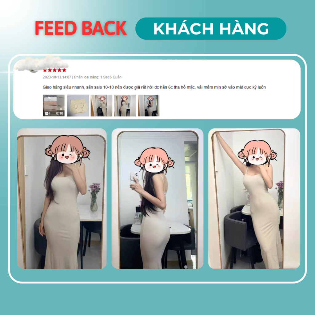 Combo 6 Quần Lót Su Thạch Băng Lụa Kháng Khuẩn Tàng Hình, Quần Lót Mặc Áo Dài Không Lộ Viền AN6135