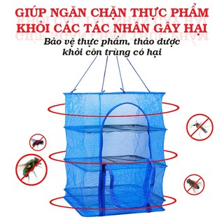 Lồng Phơi Thực Phẩm 4 Tầng - Chất Liệu Lưới PE Dễ Vệ Sinh Chống Côn Trùng, Gấp Gọn Tiện Lợi ZiinLife