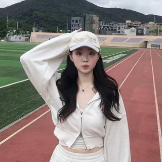 Hàn Quốc Daigou ONGO Mũ lưỡi trai Vintage Hoa thêu ghép màu Drawstring bóng chày Hat mùa hè Sun Shade Hat cho phụ nữ