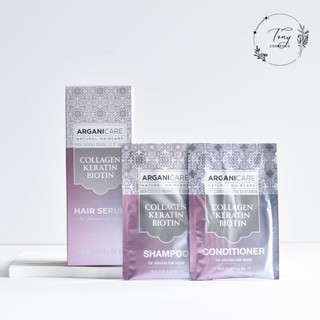 [Có quà tặng] Bộ sản phẩm chăm sóc tóc Collagen Arganicare Keratin Biotin – Phục hồi tóc hư tổn, khô yếu