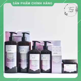 [Có quà tặng] Bộ sản phẩm chăm sóc tóc Collagen Arganicare Keratin Biotin – Phục hồi tóc hư tổn, khô yếu