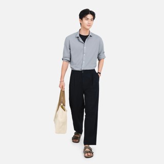 3PhầnTư - Áo Sơ Mi Nam Trơn Dáng Regular Tay Dài Vải Knit Co Giãn Ít Nhăn, Thoáng Khí, Nhanh Khô - TSTM24002