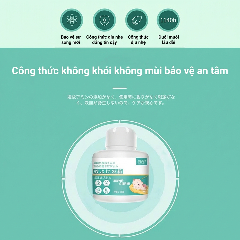‼️ Mua 1 tặng 1 🦟 Gel đuổi muỗi – Phủ 3000m chiết xuất thực vật, công thức mới, hiệu quả cao, an toàn cho da & đuổi kiến
