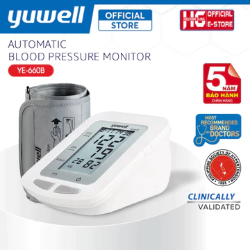 Máy Đo Huyết Áp Bắp Tay Yuwell YE660B | Đo Nhanh Cho Kết Quả Chuẩn Xác, Bộ Nhớ 74 Dữ Liệu Đo