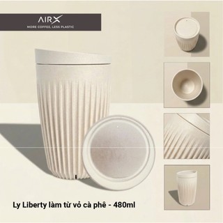 Ly Vỏ Lụa Cà Phê AirX Coffee - Ly Uống Cà Phê Tái Chế Thân Thiện Môi Trường - Ly Libery 480ml