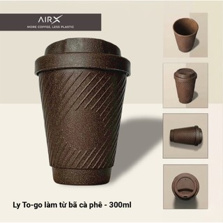 Ly Bã Cà Phê AirX Coffee – Ly Uống Cà Phê Tái Chế Thân Thiện Môi Trường – Ly Togo 300ml