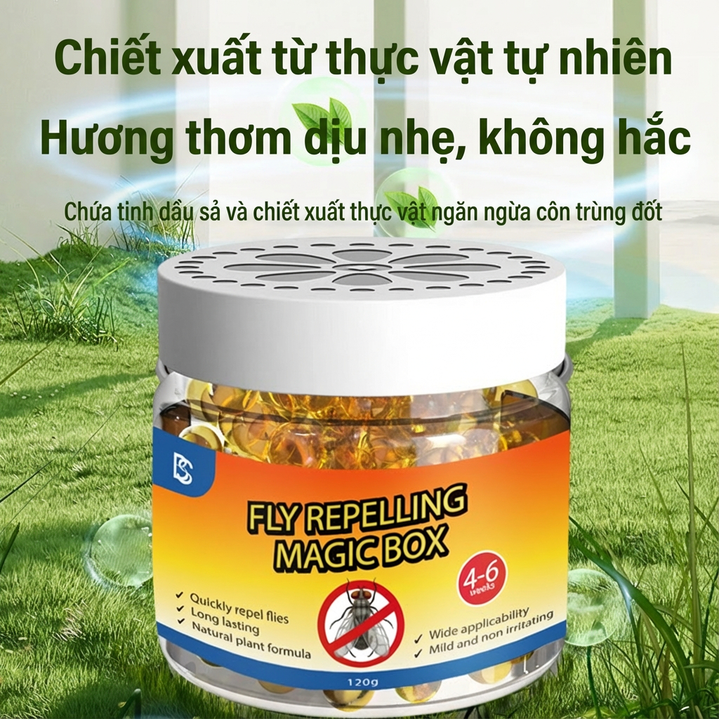 🪰Gel đuổi ruồi – Đuổi ruồi & ruồi nhỏ, hiệu quả 90 ngày, an toàn, không hóa chất, bảo vệ sức khỏe ✅