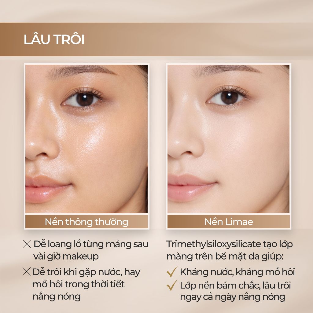 Kem nền kiềm dầu Limae Liquid Foundation 30ml lớp nền bền đẹp, lâu trôi, độ che phủ cao