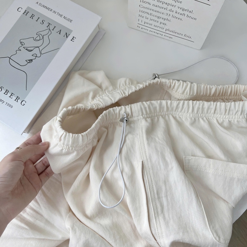 Quần bầu suông ống rộng ONI Pants lưng chun vải đũi cao cấp ít nhăn cho mẹ bầu và big size BY LAMME