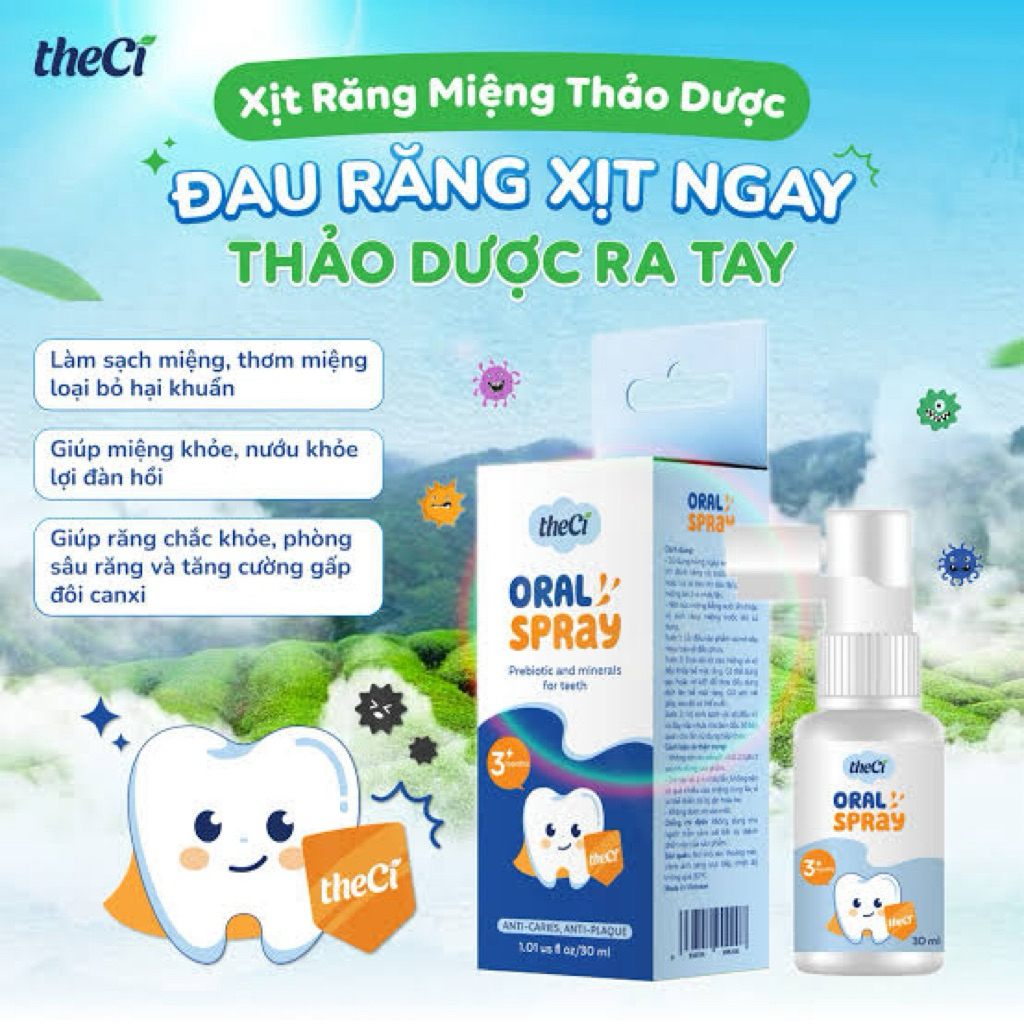 🔥 XỊT SÂU RĂNG THECI – GIẢM ĐAU NHANH, HỖ TRỢ NGỪA SÂU RĂNG, AN TOÀN CHO BÉ 🔥