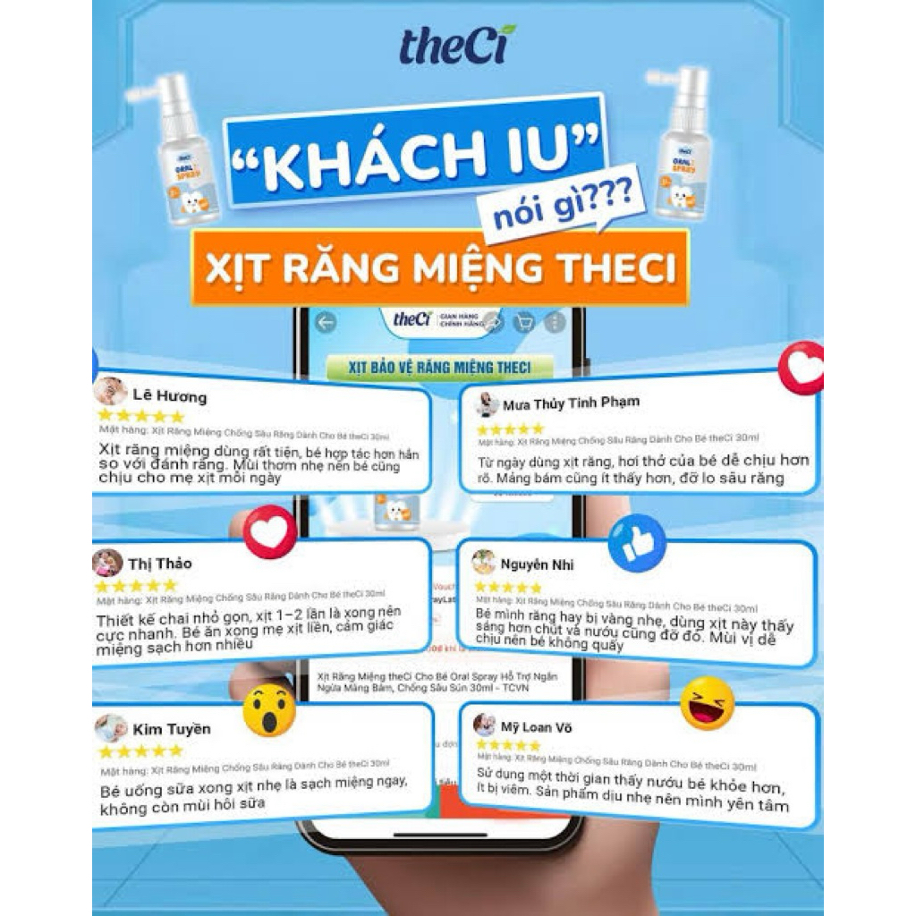 🔥 XỊT SÂU RĂNG THECI – GIẢM ĐAU NHANH, HỖ TRỢ NGỪA SÂU RĂNG, AN TOÀN CHO BÉ 🔥