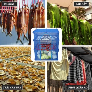 Lồng Phơi Thực Phẩm 4 Tầng - Chất Liệu Lưới PE Dễ Vệ Sinh Chống Côn Trùng, Gấp Gọn Tiện Lợi ZiinLife