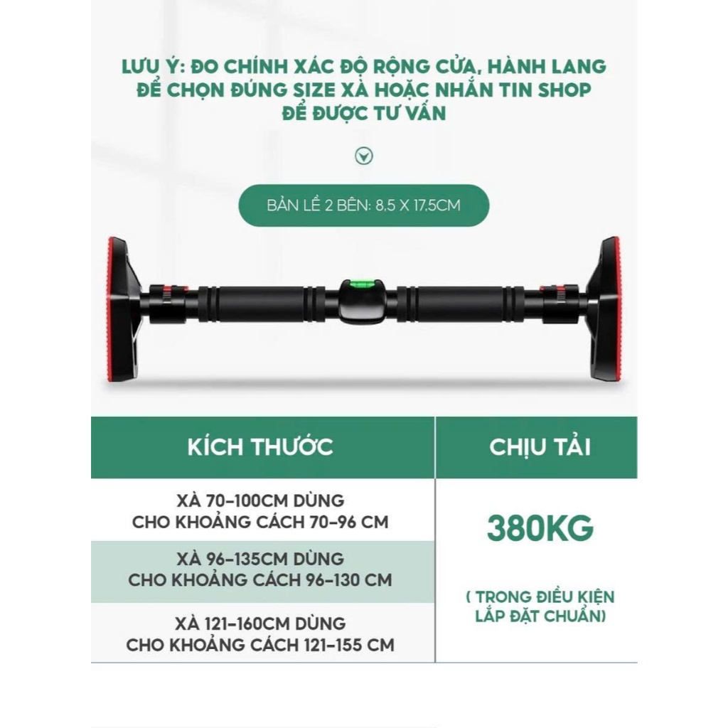 Xà đơn gắn cửa treo tường do_the_thao_kho_Si, xà đơn gắn tường 2025 kích thước 60-130cm  tập cơ bụng