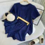 Set Bộ Bigsize Nữ Áo Tay Ngắn Cổ Tròn Kèm Quần Short Lưng Chun Co Giãn Vải Xốp Nhật Co Giãn SET821