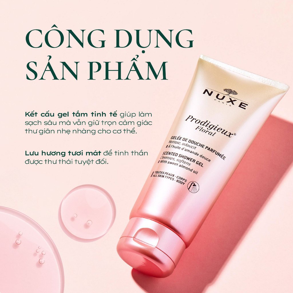 [QUÀ TẶNG KHÔNG BÁN] Gel Tắm Nuxe Prodigieux® Floral Scented Shower Gel 100ML