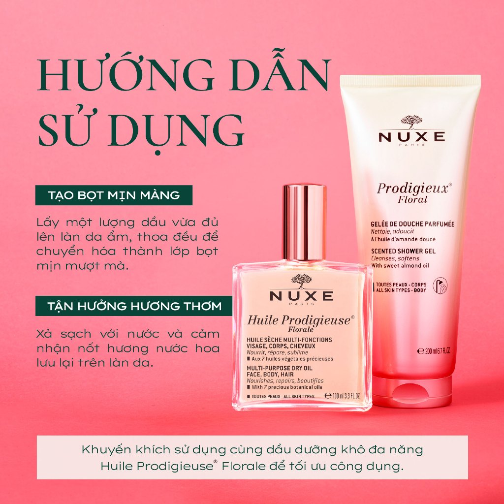 [QUÀ TẶNG KHÔNG BÁN] Gel Tắm Nuxe Prodigieux® Floral Scented Shower Gel 100ML
