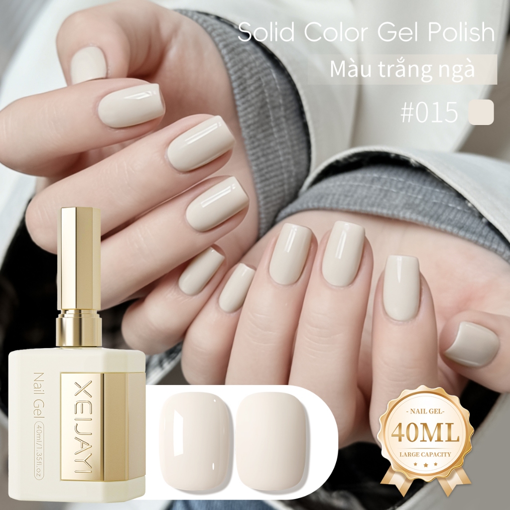 XEIJAYI 40ml - Sơn móng tay gel màu nude cổ điển mới với màu sắc bền lâu và phù hợp với mọi mùa