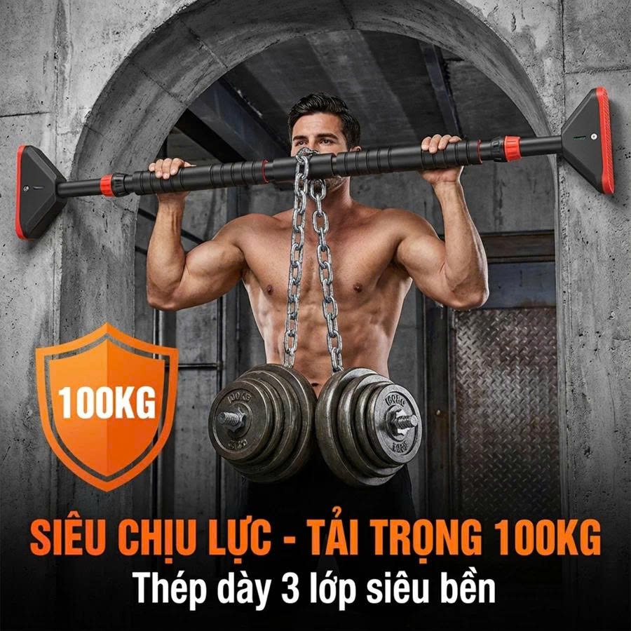 Xà Đơn Gắn Cửa Đa Năng 💎FREESHIP💎 Xà Đơn Treo Tường Tùy Chỉnh Kích Thước Không Cần Bắt Vít