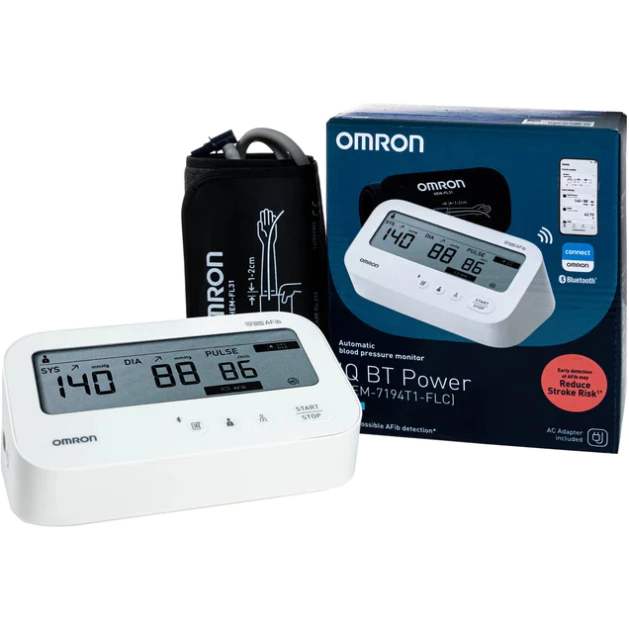 ✅ Máy đo huyết áp bắp tay Omron IQ BT Power Hem 7194T1 Flc Afib hỗ trợ đo huyết áp, cảnh báo đột quỵ ( có Adapter )