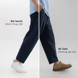 3PhầnTư - Quần Dài Vải Gió Dù Thế Hệ Mới Nhẹ, Co Giãn, Thoáng Khí Lưng Thun - BDLM24001