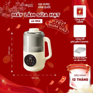 Máy nấu sữa hạt Lock&King LK-7812 đa chức năng xay nấu dung tích 1.75L xay hạt, sinh tố, nấu cháo