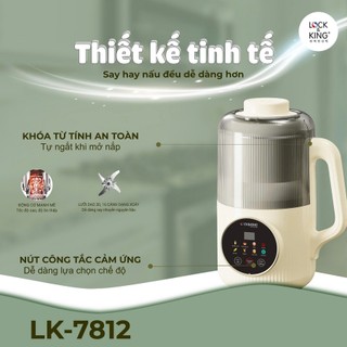 Máy nấu sữa hạt Lock&King LK-7812 đa chức năng xay nấu dung tích 1.75L xay hạt, sinh tố, nấu cháo