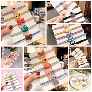 Set 100 Chun buộc tóc hoa cúc nhiều màu pastel hottrend Qiqishop